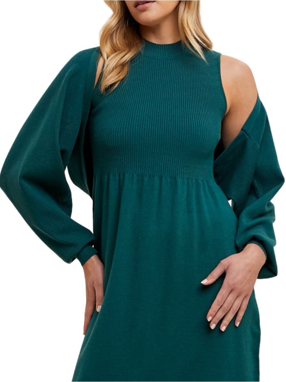 NEW Wishlist Spruce Green Shrug-Style Cardigan